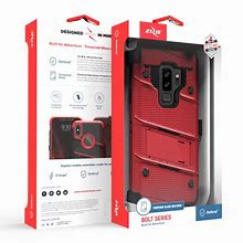 Image result for S9 Plus Red Case with Screen Protector