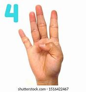Image result for Sign Language Number 4