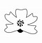 Image result for Black and White Cartoon Flower Outline