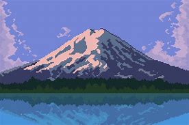 Image result for Mount Fuji Pixel Art