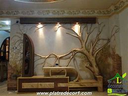 Image result for TV Wall Units Dark Wood