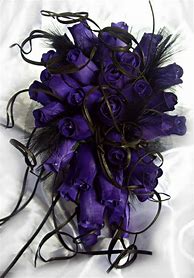 Image result for Black and Purple Roses Bouquet