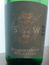 Image result for Staatsweingut Weinsberg Riesling S trocken