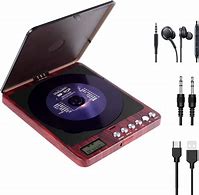 Image result for Rechargeable Portable CD Player with Headphones