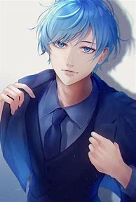 Image result for Anime Boy Dark Blue Hair