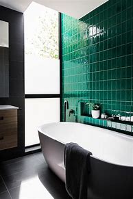 Image result for Modern Bathroom Green Floor Tile