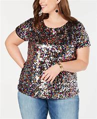Image result for Plus Size Sequin Shirts