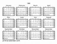 Image result for 1980 Calendar-Year