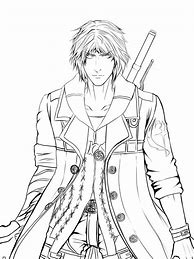 Image result for Devil May Cry Dante Coloring Pages