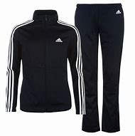 Image result for White Adidas Tracksuit with Red Stripes