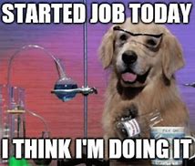 Image result for 1At Day On the Job Meme