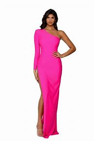 Image result for Hot Pink Prom Dress with Sleeves