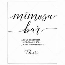 Image result for Mimosa Bar Sign Template