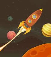 Image result for Rocket Flying Horizontally Art