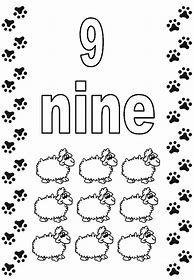Image result for Free Printable Number 9 Coloring Pages