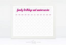 Image result for Family Birthday and Anniversary Calendar