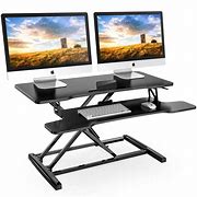 Image result for Height Adjustable Desktop Computer Stand