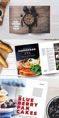 EAT GOOD FOOD Cookbook (40 pages) | Cookbook template, Cookbook design, Cookbook cover design