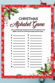 Image result for Christmas Alphabet Game