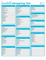 Image result for Detailed Grocery List