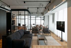 Image result for Living Room with an Office Open Space