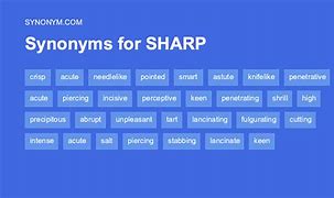 Image result for Sharp Synonym