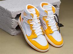 Image result for Off White Jordan 1 Canary Yellow