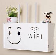 Image result for White Wooden Box for Router and Cables