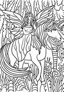 Image result for Fairy Riding a Unicorn and Castle Coloring Pages