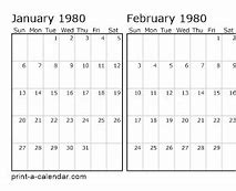 Image result for March 1980 Calendar