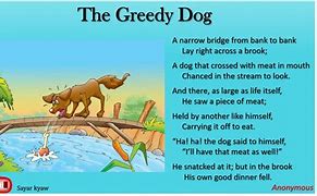 Image result for Greedy Dog Poem