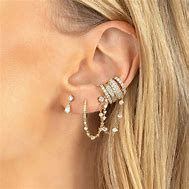 Image result for N 925 Diamond Cuff Earrings