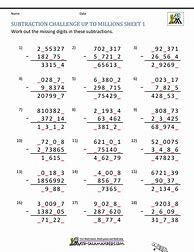 Image result for 5th Grade Math Subtraction Worksheets