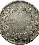 Image result for 5 Francs 1837