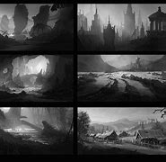 Image result for Black and White Concept Art