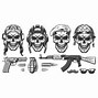 Image result for Army Skull Vector