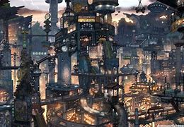 Image result for Steampunk City Aesthetic