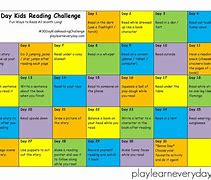 Image result for 30-Day Reading Challenge for 5 Grade