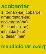 Image result for acobardar