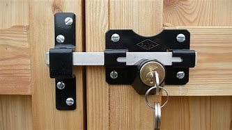Image result for Wood Fence with Lock