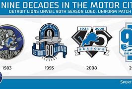 Image result for Detroit Lions 90 Years Logo