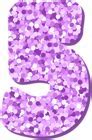 Image result for Number 5 Sparkle Violet