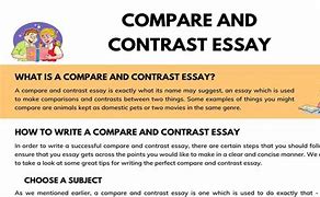Image result for Meaning of Compare and Contrast