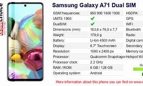 Image result for samsung galaxy a71 specifications