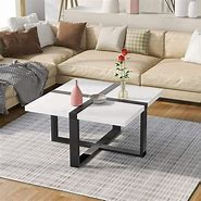 Image result for White and Wood Coffee Table Modern