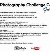 Image result for Photography Challenge Cards