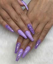Image result for Acrylic Nails Purple Bling