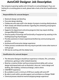 Image result for AutoCAD Designer Job Description