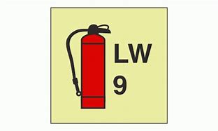 Image result for Lithium Battery Fire Extinguisher 6 L IMO Simbol