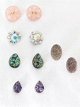 Image result for Glued Button Earrings